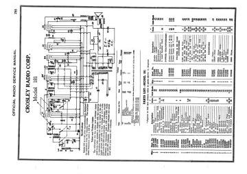 Crosley 181 schematic circuit diagram