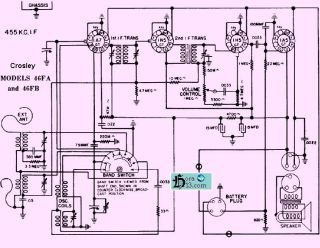 Crosley 46FA schematic circuit diagram