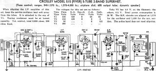 Crosley 515 schematic circuit diagram
