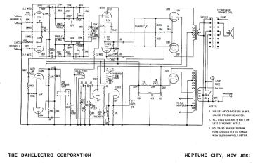 Danelectro DM25 schematic circuit diagram
