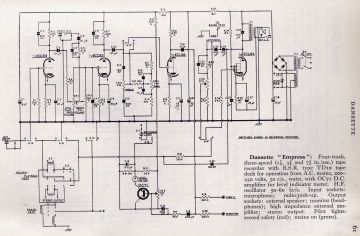 Dansette Empress schematic circuit diagram