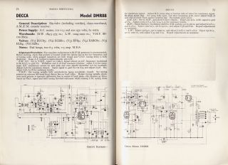 Decca DMR88 schematic circuit diagram