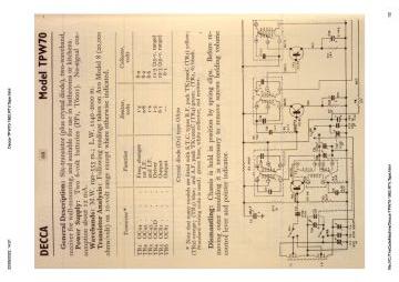 Decca TPW70 schematic circuit diagram