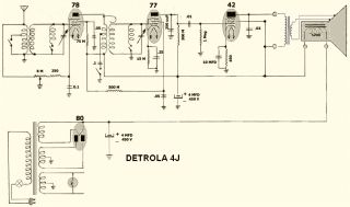Detrola 4J schematic circuit diagram