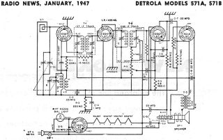 Detrola 571B schematic circuit diagram