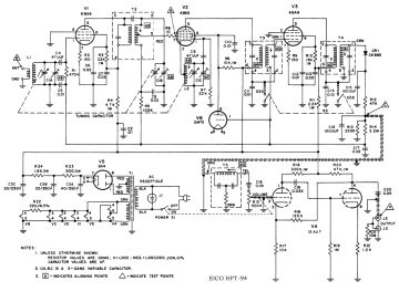 Eico HFT94 schematic circuit diagram