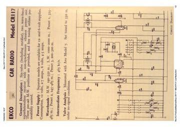 Ekco CR117 schematic circuit diagram