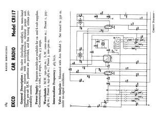 Ekco CR117 schematic circuit diagram