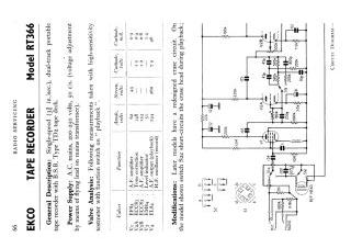 Ekco RT366 schematic circuit diagram