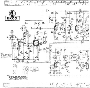 Ekco TX287 schematic circuit diagram