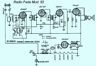 FADA 53 schematic circuit diagram