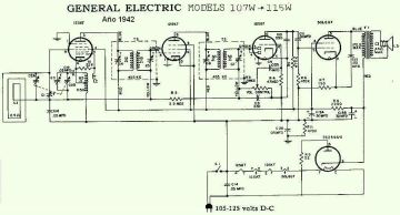 GE 109W schematic circuit diagram