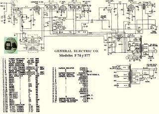 GE F74 schematic circuit diagram