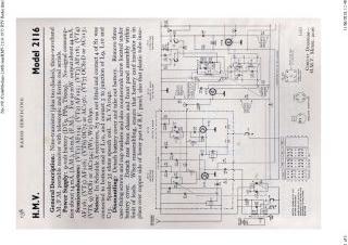 HMV 2116 schematic circuit diagram