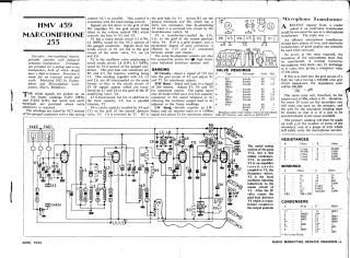 HMV 459 schematic circuit diagram