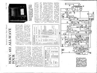 HMV 653 schematic circuit diagram