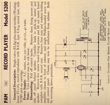 PAM 5200 schematic circuit diagram