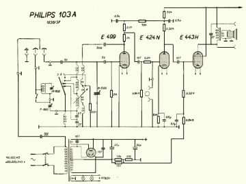 Philips 103A schematic circuit diagram