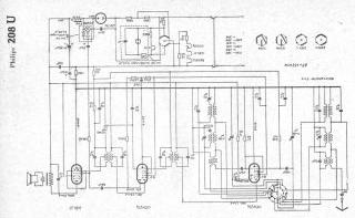 Philips 208U schematic circuit diagram