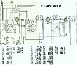 Philips 209U schematic circuit diagram