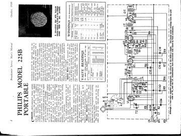 Philips 225B schematic circuit diagram