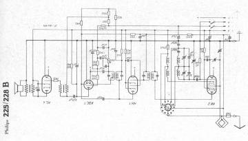 Philips 225 schematic circuit diagram