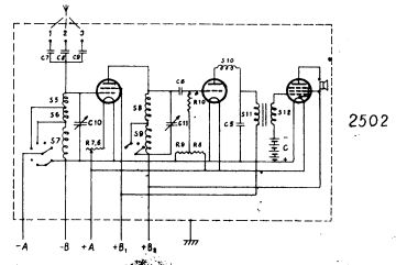 Philips 2502 schematic circuit diagram