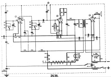 Philips 2636 schematic circuit diagram