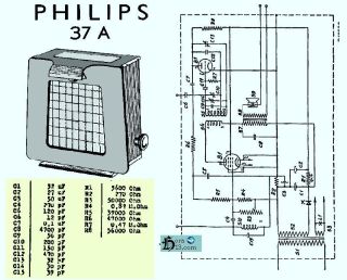 Philips 37A schematic circuit diagram