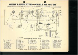 Philips 405 schematic circuit diagram