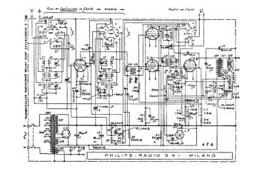 Philips 476 schematic circuit diagram