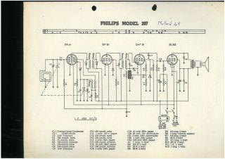 Philips 207 schematic circuit diagram