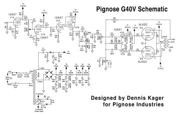 Pignose G40V schematic circuit diagram