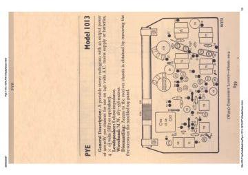 Pye 1013 schematic circuit diagram