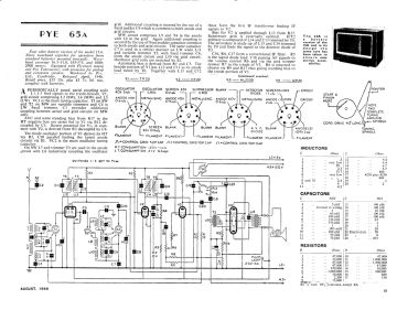 Pye 65A schematic circuit diagram