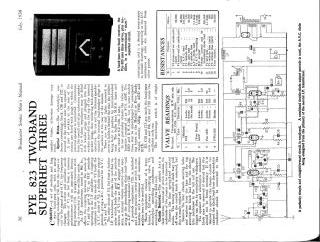 Pye 823 schematic circuit diagram