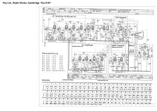 Pye D16T schematic circuit diagram