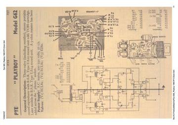 Pye G62 schematic circuit diagram