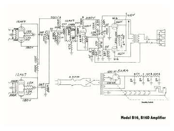 Rickenbacker B16 schematic circuit diagram