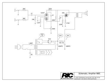 Rickenbacker M8E schematic circuit diagram