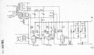 SABA 212WL schematic circuit diagram