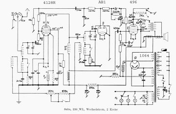 SABA 230WL schematic circuit diagram