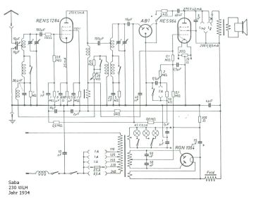 SABA WLH schematic circuit diagram