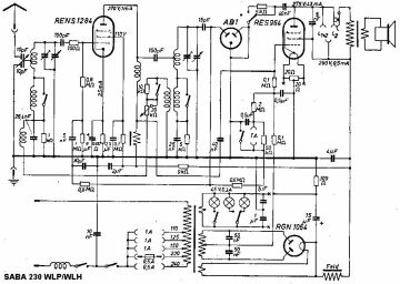 SABA 230 schematic circuit diagram