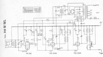 SABA 310WL schematic circuit diagram