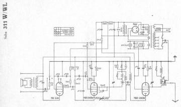 SABA 311WL schematic circuit diagram