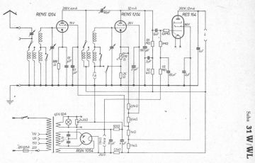 SABA 31W schematic circuit diagram