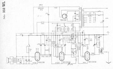 SABA 332WL schematic circuit diagram