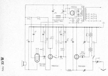 SABA 33W schematic circuit diagram