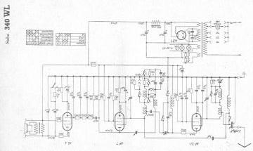 SABA 340WL schematic circuit diagram